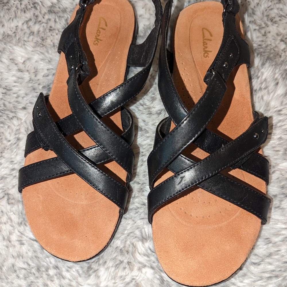 Women's Black Clark's Sandals Kitly Go
